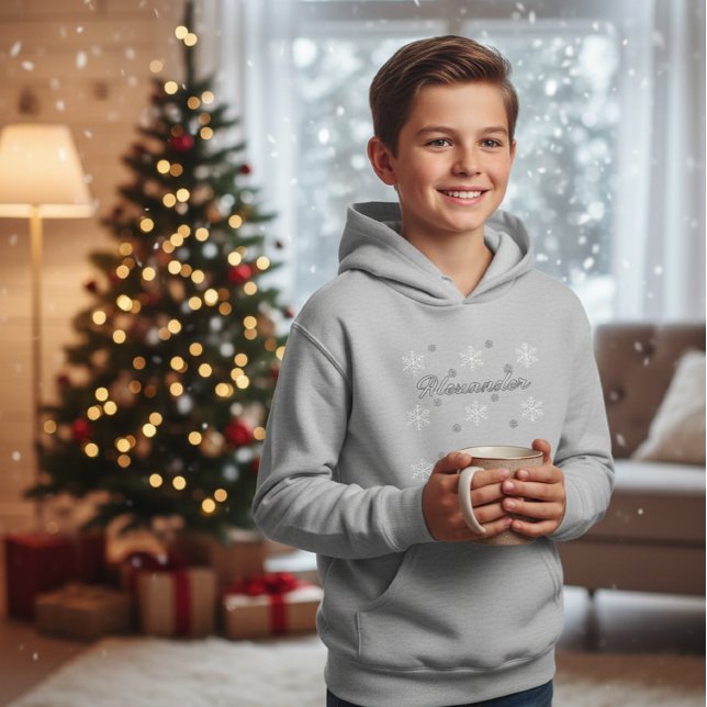Personalized Kids' Snowflake Hoodie - Elegant  (Von Creator hochgeladen)