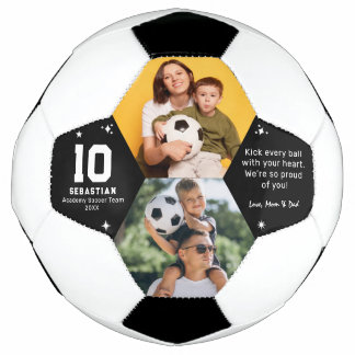 Personalized Kids Soccer Photo and Custom Message Fußball