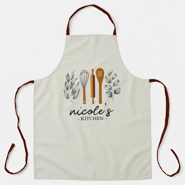 Personalized Kitchen Utensils Apron Schürze (Vorderseite)