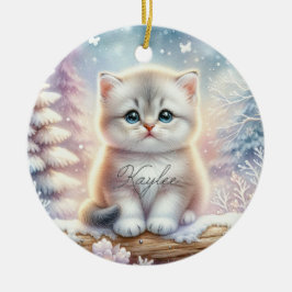 Personalized Kitten Keepsake Keramik Ornament