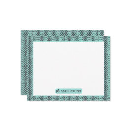 Personalized Knit Pattern Note Card Mitteilungskarte
