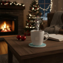 Personalized Knit Pattern Sandstone Coaster