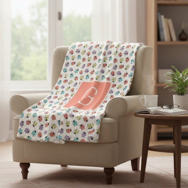 Personalized Ladybug Throw Blanket Fleecedecke (Von Creator hochgeladen)
