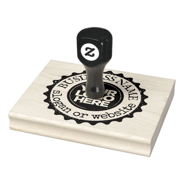 Personalized Large Business Logo and Text Gummistempel (Stempel)