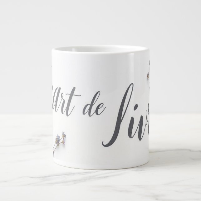 Personalized L'Art de Vivre Slow Living Aesthetic Jumbo-Tasse (Vorderseite)