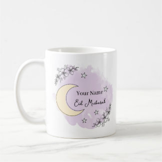 Personalized Lavender Eid Mubarak Coffee Mug Kaffeetasse