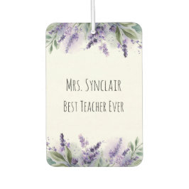 Personalized Lavender Flowers Teacher Appreciation Autolufterfrischer