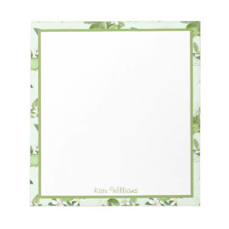 Personalized Lemon and Floral Notepad Notizblock