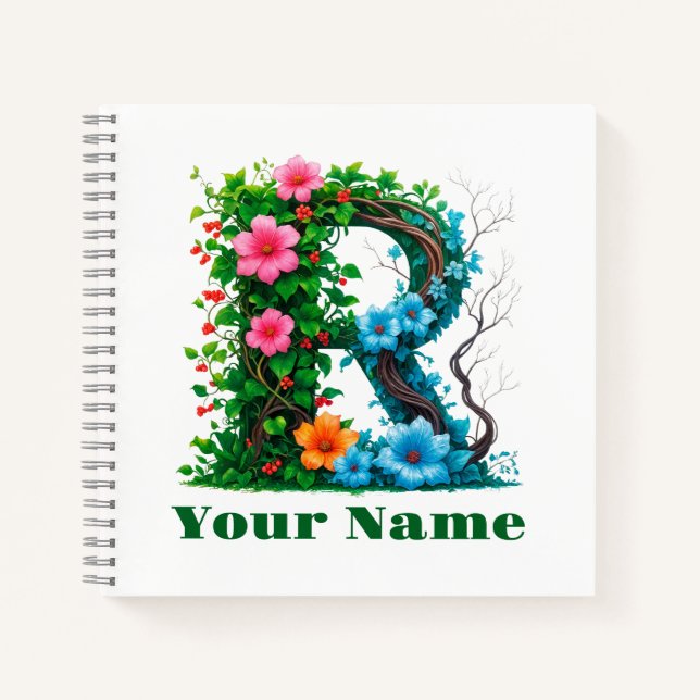 Personalized Letter R Notizbuch (Vorderseite)