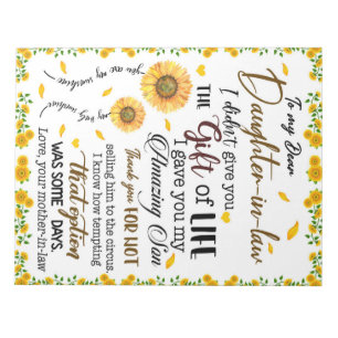 Personalized Letter To My Daughter In Law Notizblock