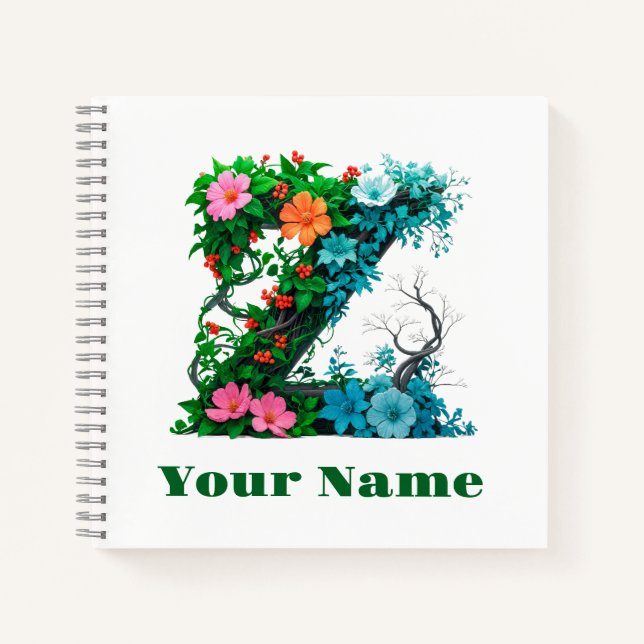 Personalized Letter Z Notizbuch (Vorderseite)