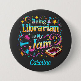Personalized Librarian Gift Button