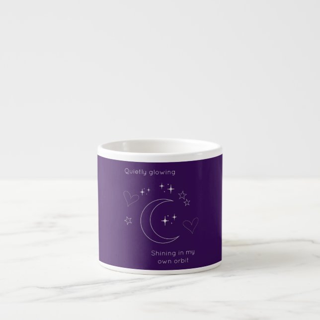 Personalized Line Art Purple Espresso Mug Espressotasse (Vorderseite)
