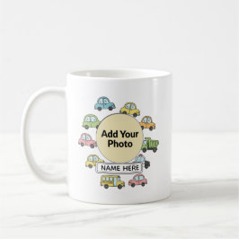 Personalized Little Driver Cars Trucks Photo Kaffeetasse