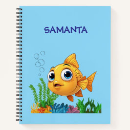 Personalized Little Fish Deluxe Spiral Notebook Notizbuch