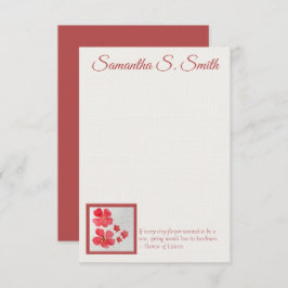 Personalized Little Flower Flat Note Card Einladung