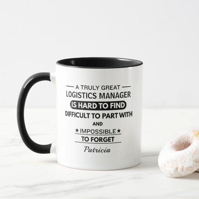 Personalized Logistics Manager Appreciation Tasse (Mit Donut)