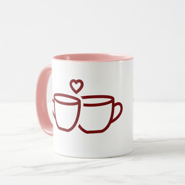 Personalized Love Brews Here Couple Coffee Mug Tasse (Vorderseite Links)