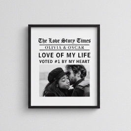Personalized Love Story Photo | Love of My Life Poster