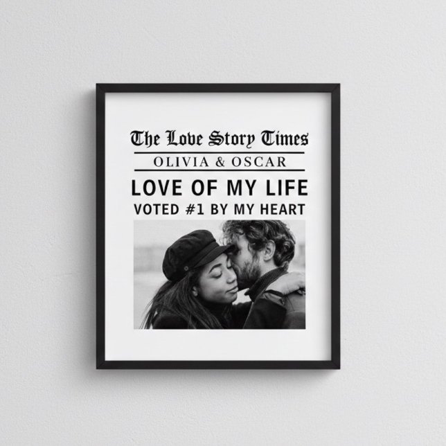 Personalized Love Story Photo | Love of My Life Poster (Von Creator hochgeladen)