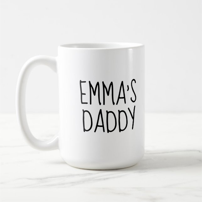 Personalized Love You Daddy Photo Espresso Cup Kaffeetasse (Links)