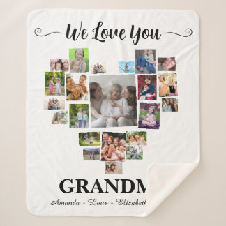Personalized Love You Grandma Hearts 21 Photo Sherpadecke