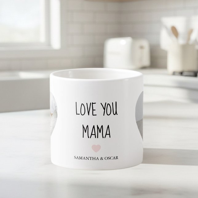 Personalized Love You Mama | Custom Photo Gift Espressotasse (Von Creator hochgeladen)