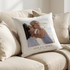 Personalized Love You Mama Photo  Kissen