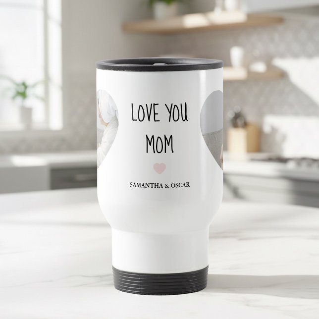 Personalized “Love You Mom” Photo | Custom Mug Reisebecher (Von Creator hochgeladen)