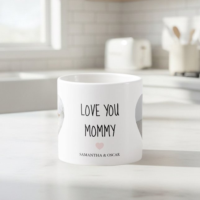 Personalized Love You Mommy | Custom Photo Gift Espressotasse (Von Creator hochgeladen)