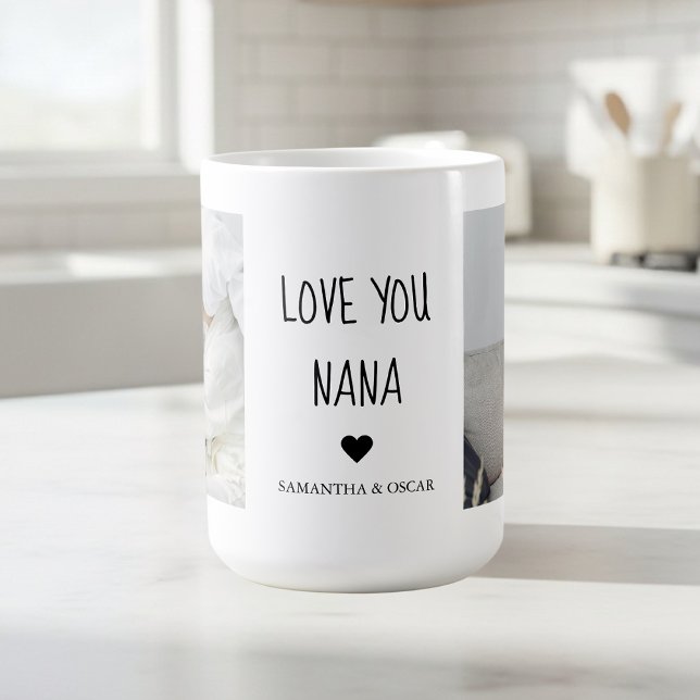Personalized Love You Nana | Custom Photo Gift Kaffeetasse (Von Creator hochgeladen)