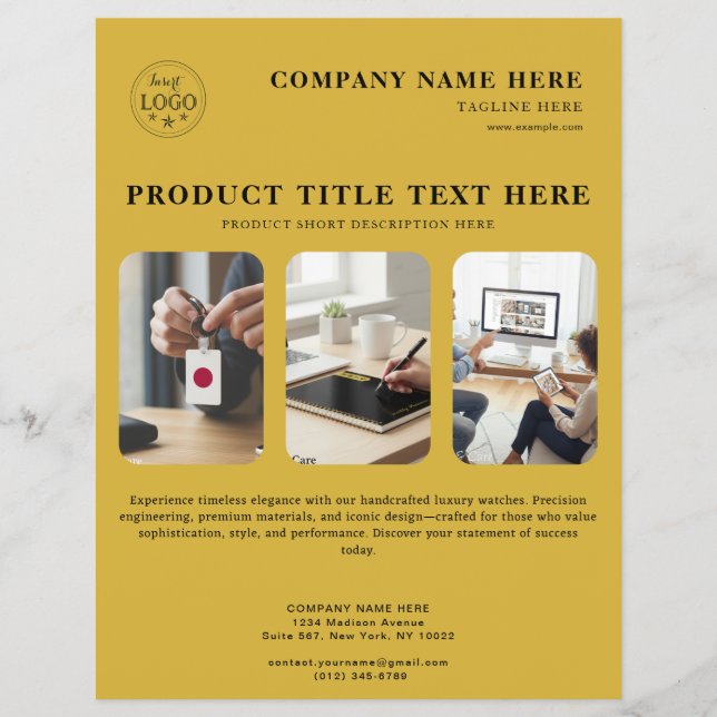 Personalized M Gold Flyer for Product Promotions (Vorne)