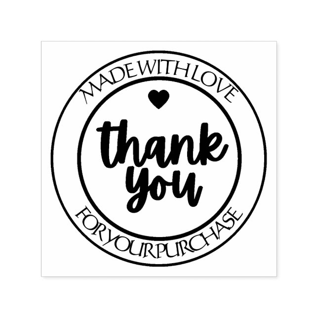 Personalized “Made With Love” Thank You  Permastempel (Design)