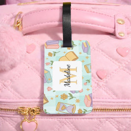 Personalized Magic Books Girl Mint Green School Gepäckanhänger