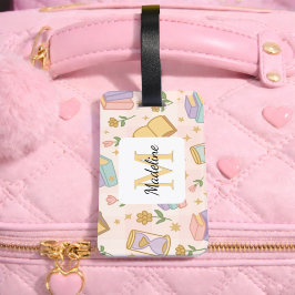 Personalized Magic Books Girl Pink School Witch Gepäckanhänger