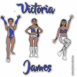 Personalized Majorette Silver Blue Twist #1 Aufkleber