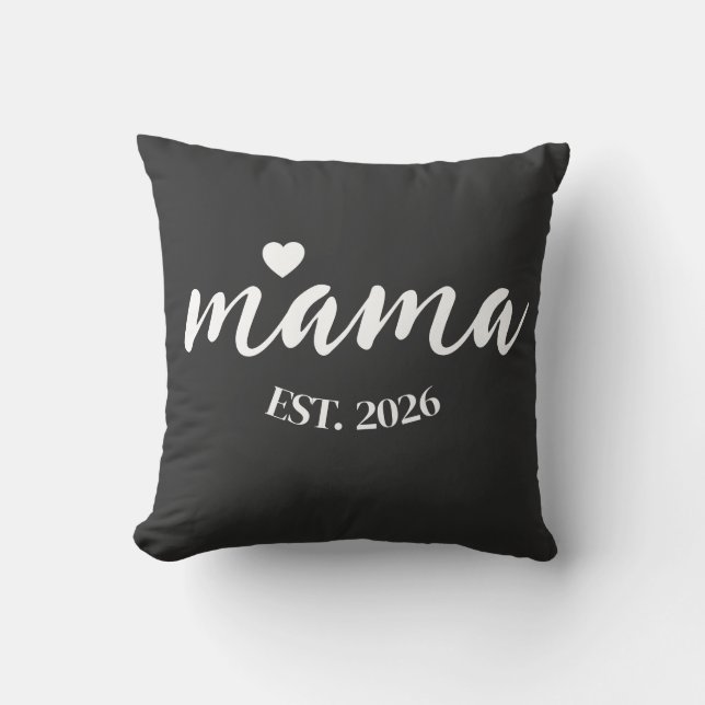 Personalized Mama Est Year Custom Gift For Mommy Kissen (Vorderseite)