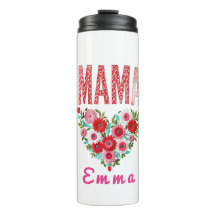 Personalized Mama Heart Floral Custom Gift