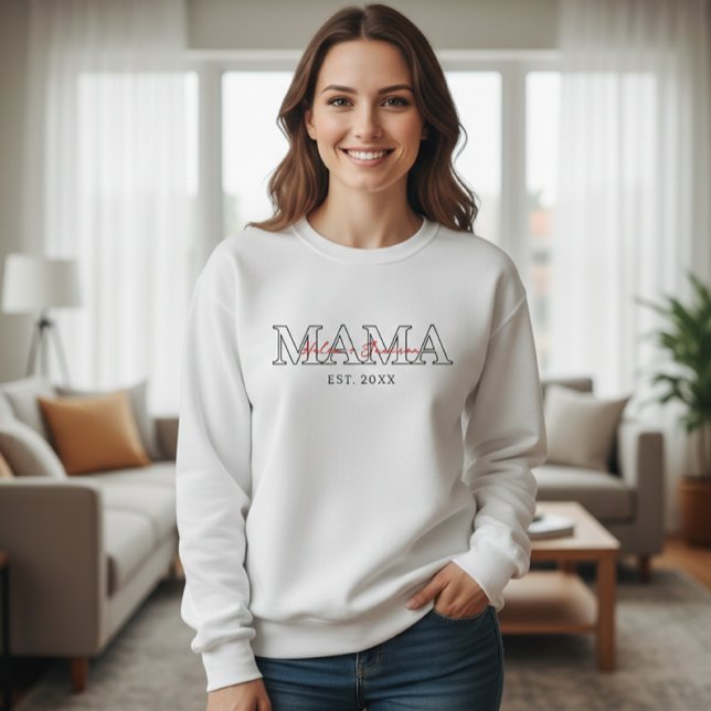 Personalized Mama Hoodie with Name and Year (Von Creator hochgeladen)