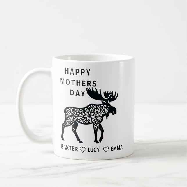 Personalized Mama Moose Mug | Mother’s Day Kaffeetasse (Links)