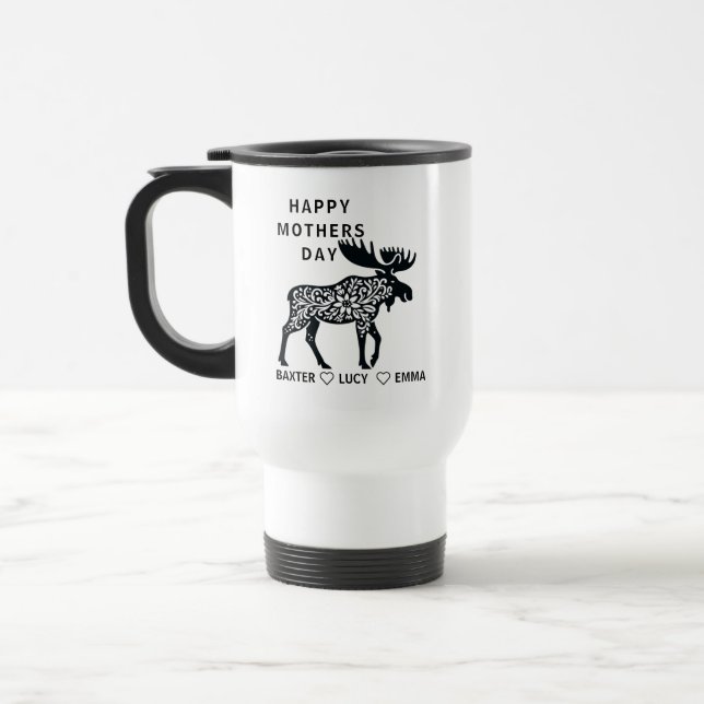 Personalized Mama Moose Mug | Mother’s Day Reisebecher (Links)