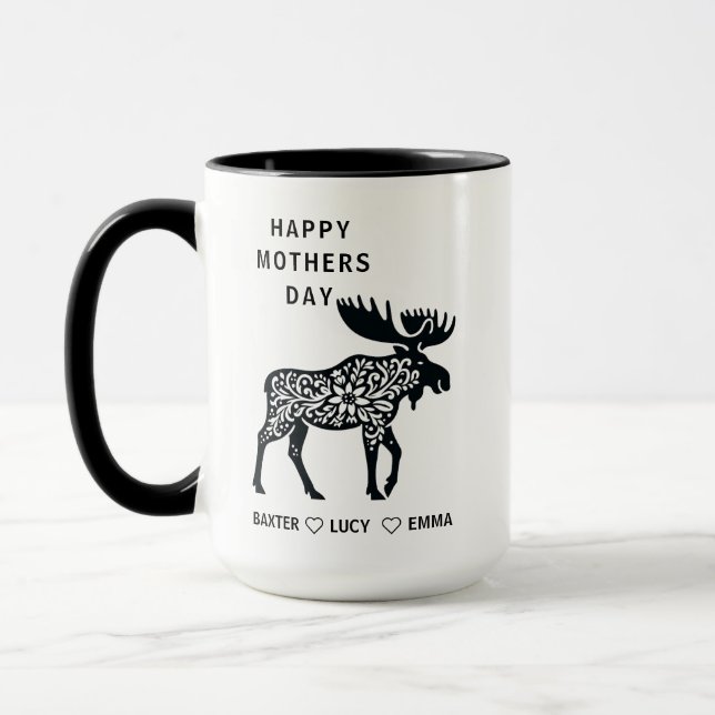 Personalized Mama Moose Mug | Mother’s Day Tasse (Links)