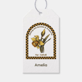 Personalized March Birth Month Flower Geschenkanhänger