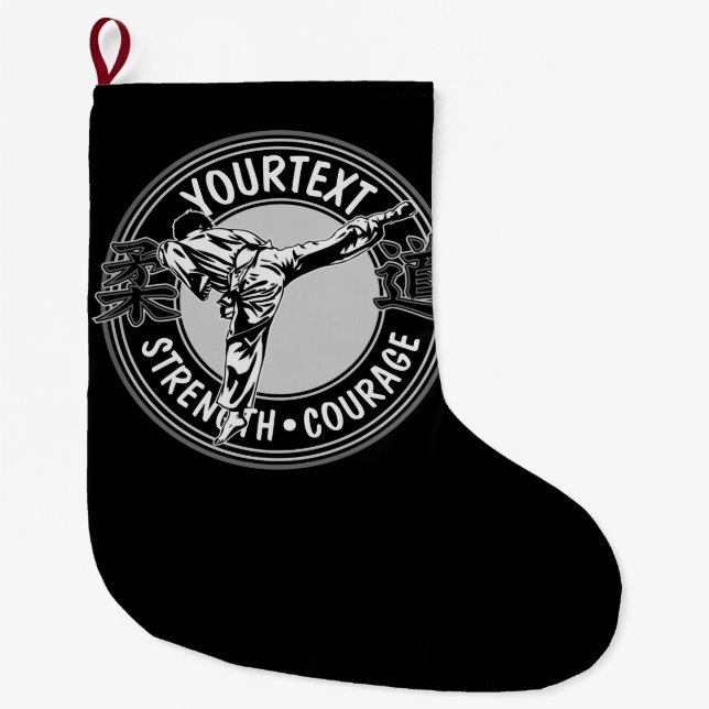 Personalized Martial Arts JUDO Japan Kampf Sport Großer Weihnachtsstrumpf (Vorderseite)