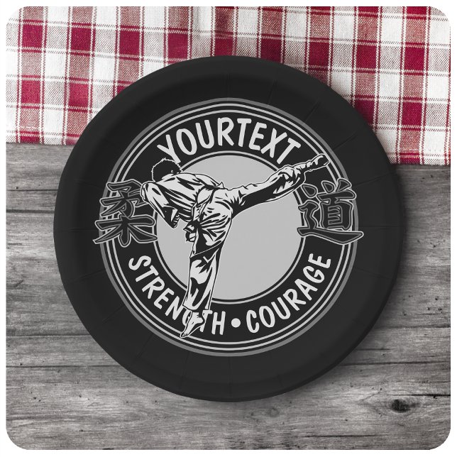 Personalized Martial Arts JUDO Japan Kampf Sport Pappteller (Von Creator hochgeladen)