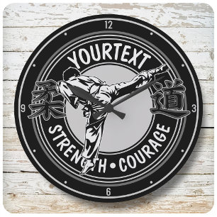 Personalized Martial Arts JUDO Japan Kampf Sport Runde Wanduhr