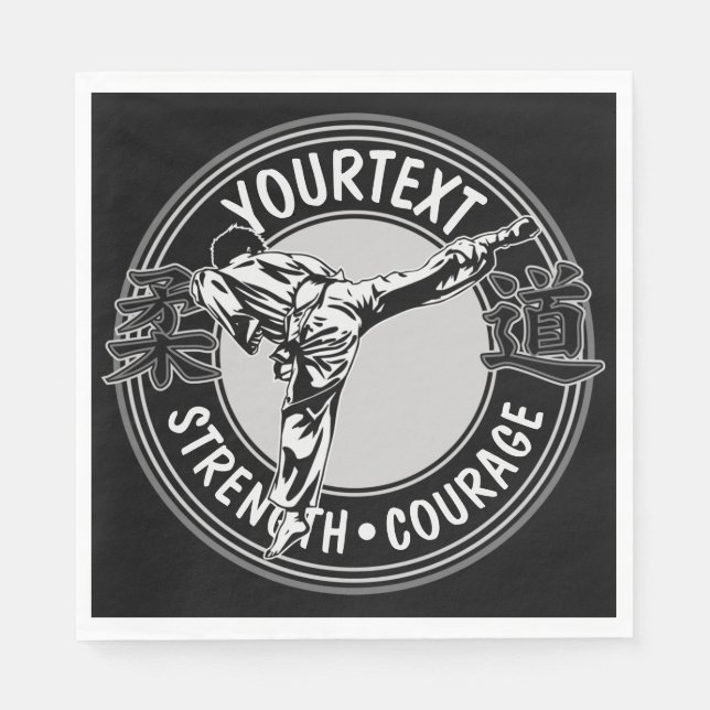 Personalized Martial Arts JUDO Japan Kampf Sport Serviette (Vorderseite)