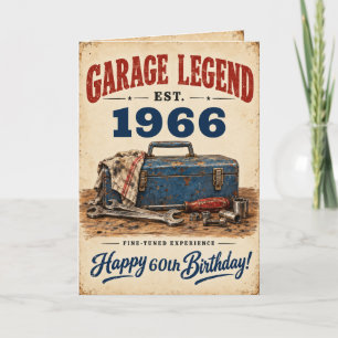 Personalized Mechanic 60th Birthday Card Karte