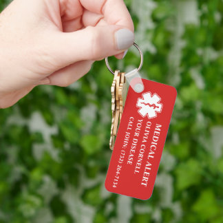 Personalized Medical Alert Medical Information ID Schlüsselanhänger