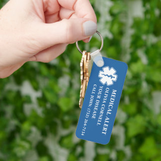 Personalized Medical Alert Medical Information ID Schlüsselanhänger